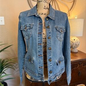 Villager Blue Denim Jean Jacket with Multiple Front Pockets